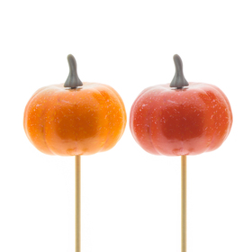 Pumpkins 6cm on 50cm stick assorted x2