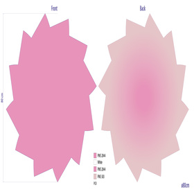 Vel Scarlet ø80cm 70% PCR roze