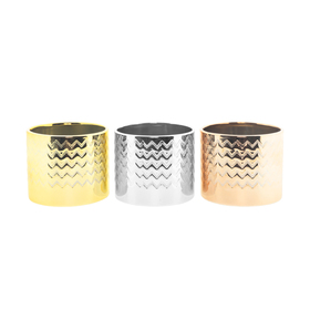 Electroplated Pot Onda Ø12xH10cm ES10,5 3ass.