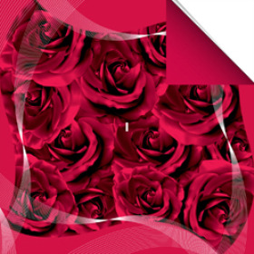 Sheet Roses 75x75cm red