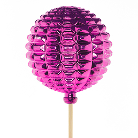 Bola de Navidad Diaz 6cm en palo 50cm rosa