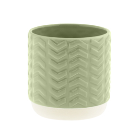 Ceramic pot Jing Ø12.8/10.5xH12cm ES12 olive green