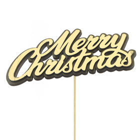 Merry Christmas 13x6.4cm op 50cm stok FSC* goud