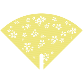 Sleeve Floral Stamp 35x35cm yellow