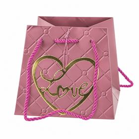 Carrybag Posh Love 13/13x17/17x15cm FSC* pink