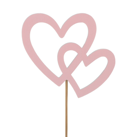 Hearts My Love 7.5cm on a 10cm stick FSC* pink