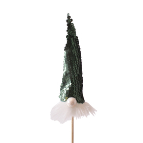Christmas Wizard Gwaun 15cm op 50cm stok groen