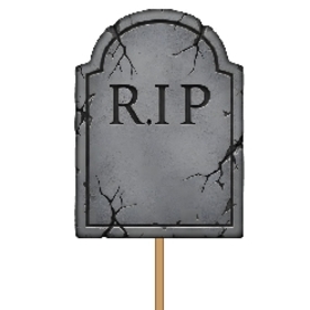 Halloween RIP 8.5cm on 50cm stick