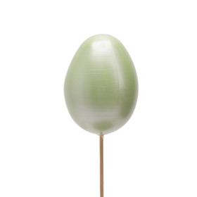 Pearly Egg 6cm on 50cm stick green