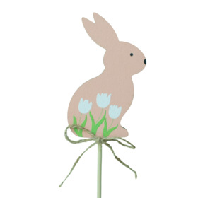 Bunny Tulips 9x5.5cm on 50cm stick pink