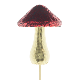 Mushroom Shiny 8cm en palo 50cm rojo