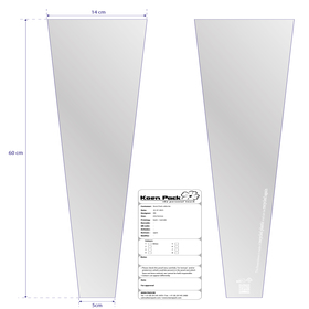 Sleeve Single Rose 70% PCR 65x14x5cm BOPP30 transparent