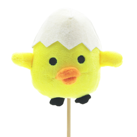 Chick Tweet 10cm on 50cm stick yellow	