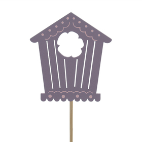 Vogelhaus Bloomy 7,5cm auf 50cm Stick FSC* lilac