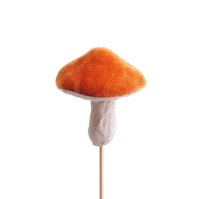Pick Velvet mushroom on 20in stick orange