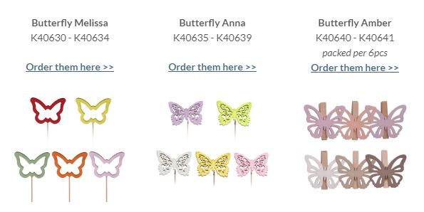 Florist sleeves, cheerful butterflies for spring and more