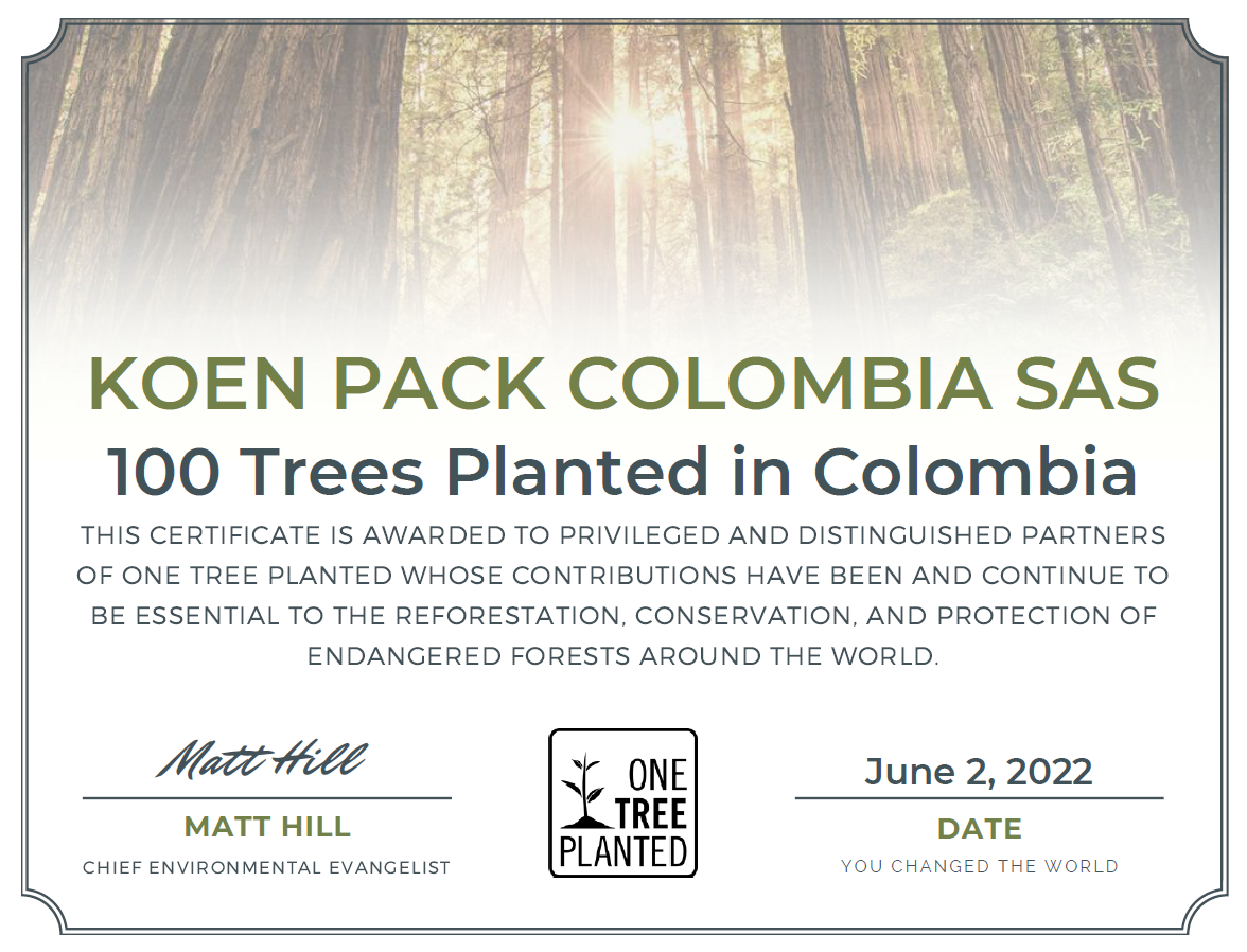 100 bomen geplant in Colombia