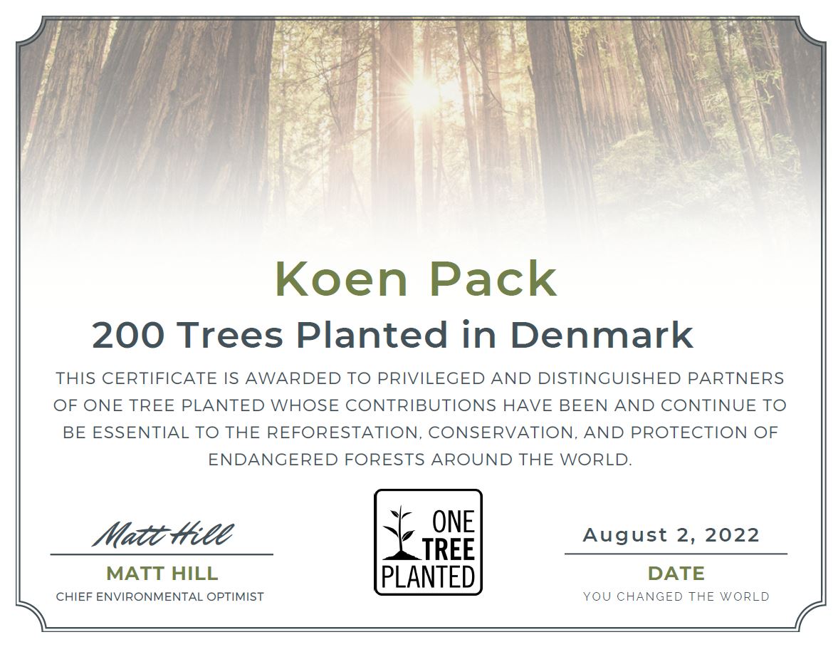 200 bomen geplant in Denemarken