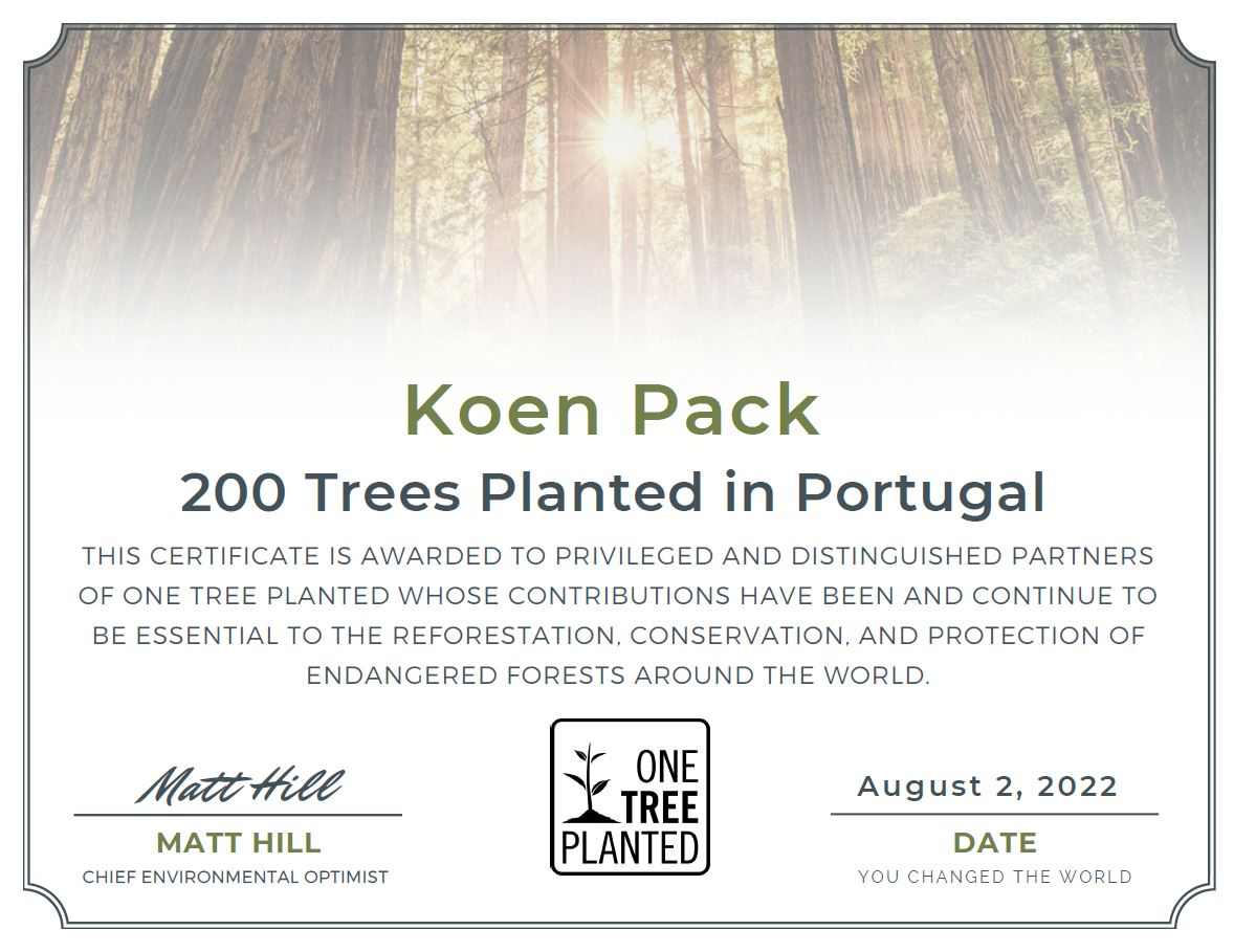 200 bomen geplant in Portugal